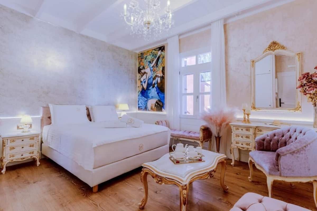 Romantic Double Room | Premium bedding, down duvets, minibar, in-room safe