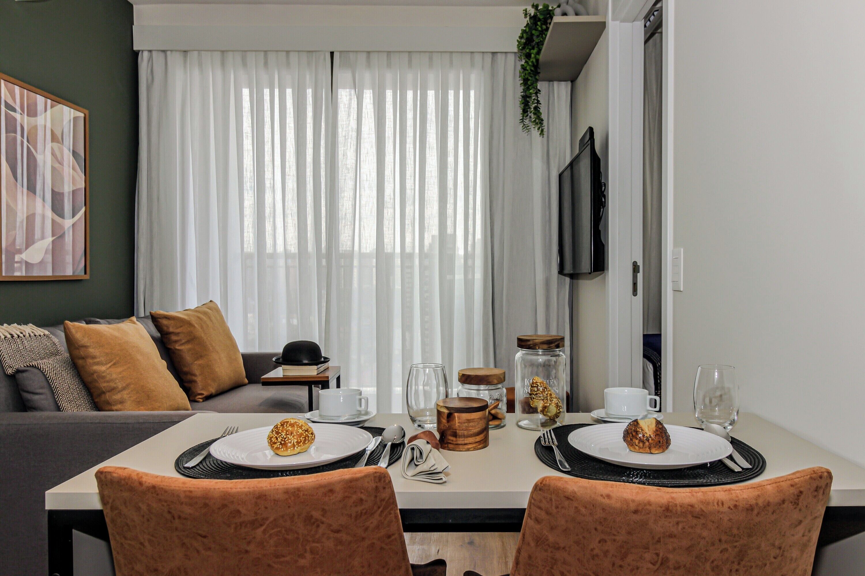 Apto 2 Dorm com sofá cama 42m - R | Living room