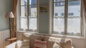 Televisión, chimenea y reproductor de DVD