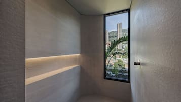 Cobertura superluxo, 2 quartos, banheira de imersão | Chuveiro