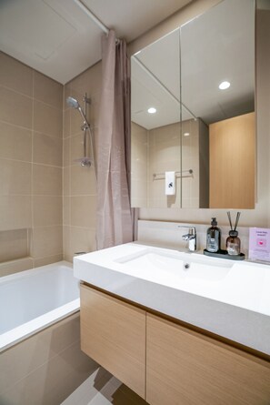 Hair dryer, towels