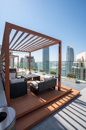 New 1BR in Creek Island with Balcony, Pool & Gym