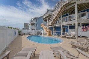 A heated pool - 1861 - Into the Mystic, a spacious 6-bedroom oceanfront home in Corolla, NC. (Corolla)