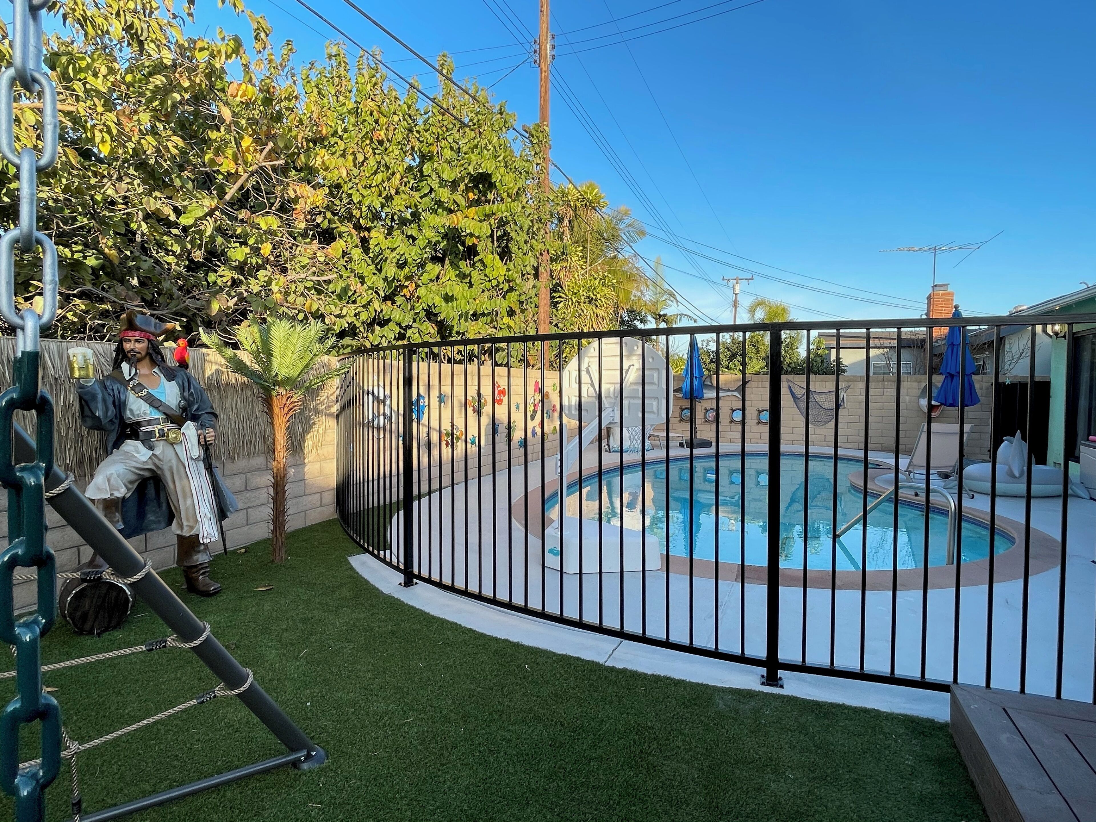 Piscine extérieure, piscine chauffée