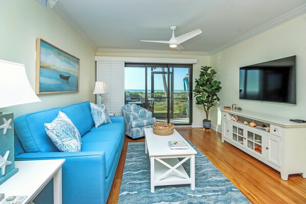 Smart TV - Beachfront ground floor condo on Sanibel Island - Sandalfoot 1C1 (Sanibel Island)