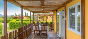 Bungalow 'Sole2' with Shared Pool, Private Terrace and Air Conditioning