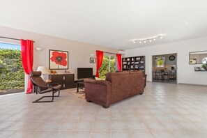 TV, fireplace, ping pong