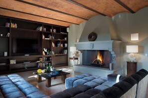 TV, fireplace, DVD player