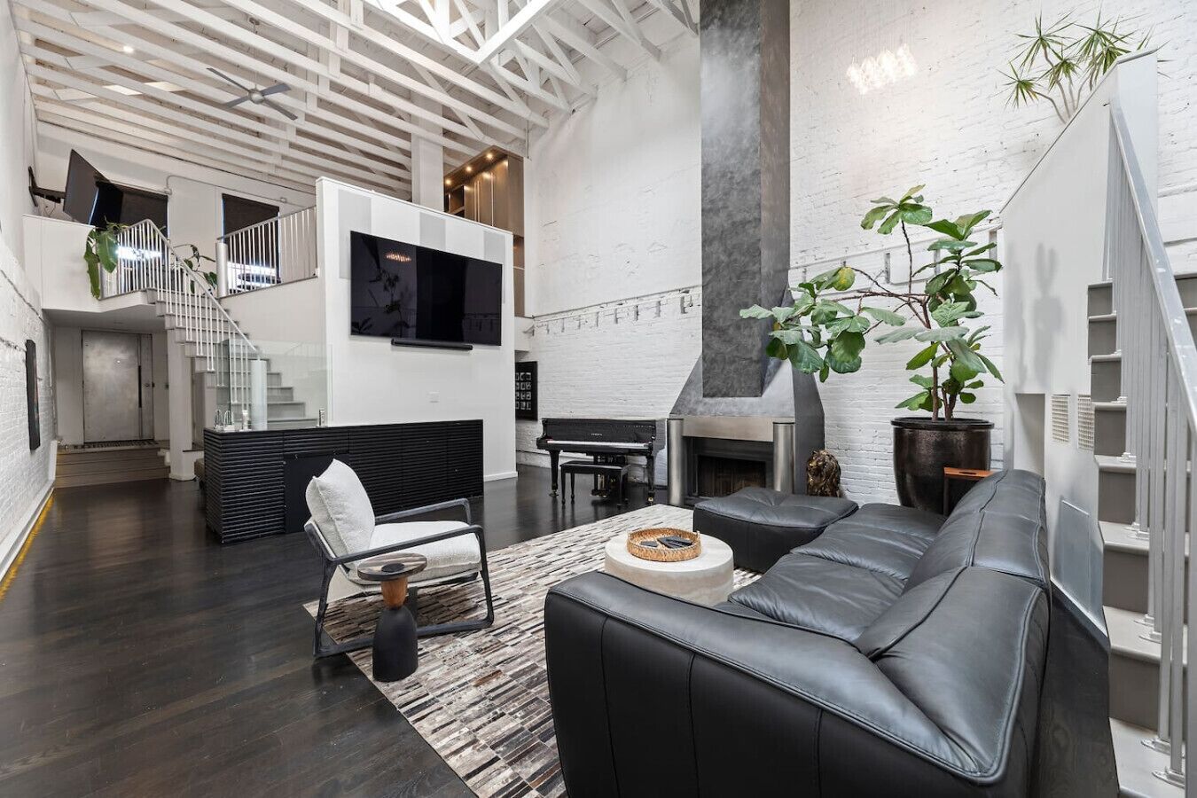 Smart TV, fireplace, video games, books