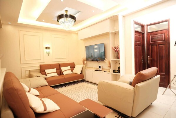 Living area - CKsuites muyenga spacious apartment fully equipped with all amenities in Kampala (Kampala)