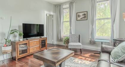 Historic apartment in downtown Sackets Harbor with WiFi and a king bed.