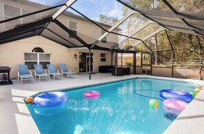 A heated pool