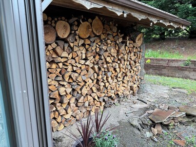 
Spacious mountain retreat: 10 BR, sauna, gym & ballroom with finished basement.