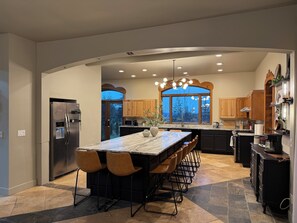 Fridge, microwave, oven, stovetop - 
Spacious mountain retreat: 10 BR, sauna, gym & ballroom with finished basement. (sedro woolley)