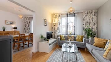 Fernseher, Kamin, DVD-Player
