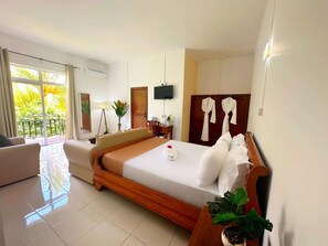 Chambre Double Junior, balcon, vue jardin