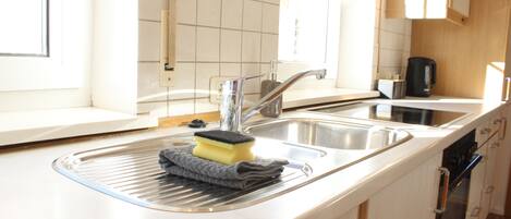Fridge, oven, stovetop, dishwasher