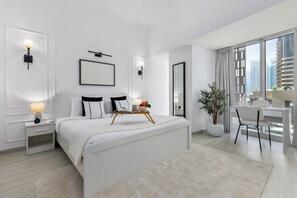 Appartement Deluxe, non-fumeur, vue sur la marina | 1 chambre, coffre-fort, rideaux d’obscurcissement