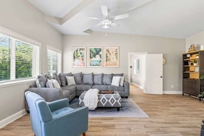 Smart TV, offices - Seaside Sammie: Game Room, Fire Pit, Walk to Beach (St. Augustine)