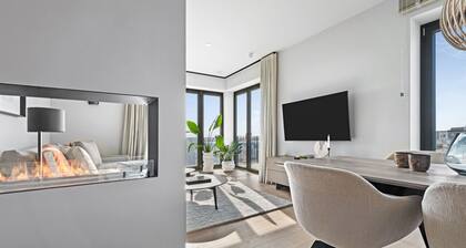 Oceanview Suite - Meerblick, 2 Schlafzimmer, Waschtrockner, Ethanol-Kamin
