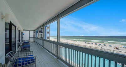 6th Floor 2BR 2BA Condo on the west end of PCB w/ Beach Chairs Included!