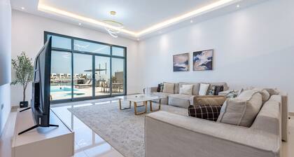 Sea Views 4BR + Maids Room Villa with Private Pool, Kid's Pool, BBQ Facility