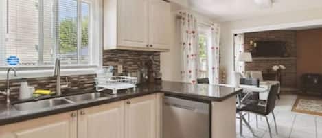 Microwave, oven, stovetop, dishwasher