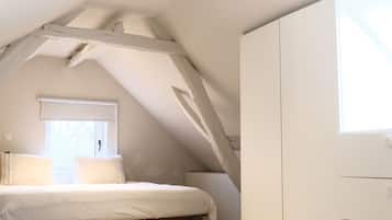 1 slaapkamer, een strijkplank/strijkijzer, wifi, beddengoed