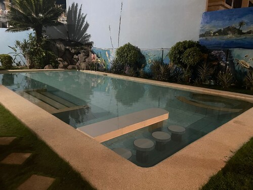 House for 2 guests with large garden and private pool use near to beach resorts