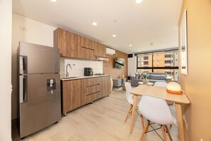 Interior - Modern-chic apartment with sofa bed, A/C & views in Laureles (Medellín)