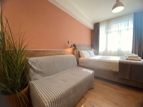 1 habitación, escritorio, tabla de planchar con plancha y wifi gratis 