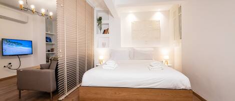 1 غرفة نوم ومكواة/لوح كي وواي فاي مجانًا وملاءات أسرّة