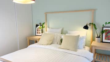 2 slaapkamers, een strijkplank/strijkijzer, wifi, beddengoed
