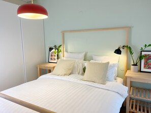 2 chambres, fer et planche Ă repasser, Wi-Fi, draps fournis