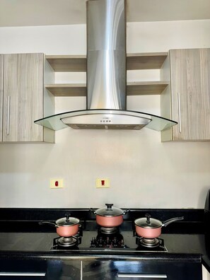 Microondas, horno, placa de cocina, lavavajillas