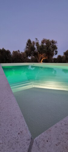 Villa in countryside surrounded by olive trees in Puglia, Southern Italy + pool