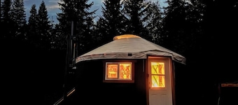 The Off-Grid Green Yurt in the Wood