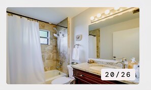Shower, towels, soap, shampoo