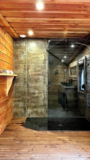 Shower, jetted bath, hair dryer, towels - Wolf sanctuary (La Bresse)