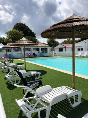 Et oppvarmet basseng