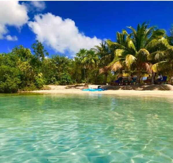 Sun-loungers, beach towels