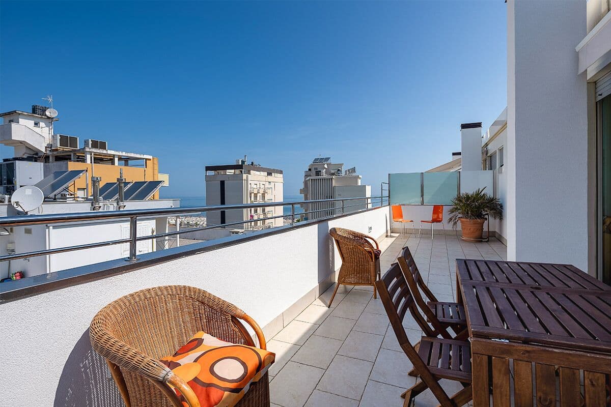 Deluxe penthouse, uitzicht op zee | Terras
