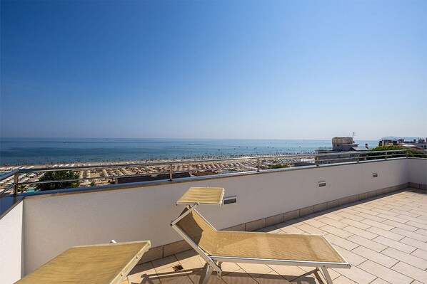 Exclusive Penthouse, Mobility Accessible, Sea View | Terrace/patio - Hotel Avana (Riccione)