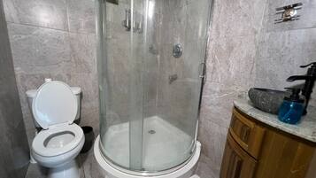Towels, soap, shampoo, toilet paper