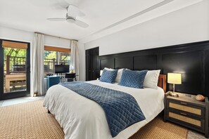 4 bedrooms, desk, iron/ironing board, travel cot