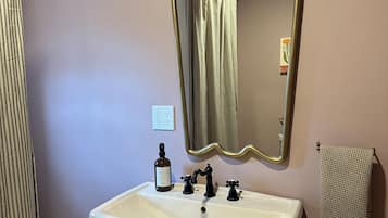 Hair dryer, towels, toilet paper