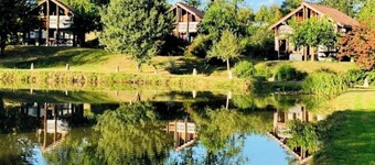 Parc Naturel Périgord-Limousin, Les Chalets de Meilhac, Pond, Swimming pool and spa