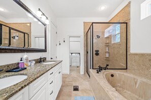 Een douche, een haardroger, handdoeken