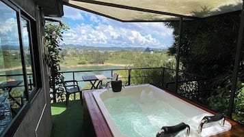 Luxury Cabin, Balcony, Lake View | Terrace/patio
