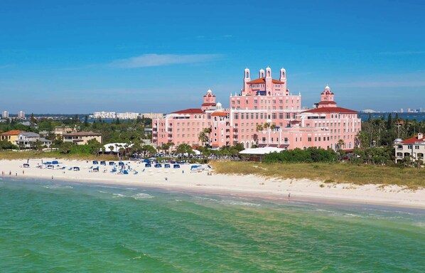 Sun-loungers, beach towels